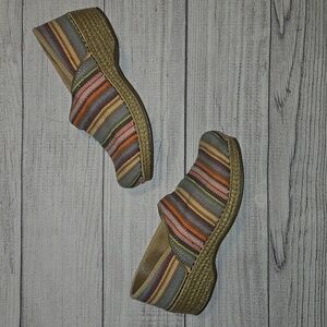 Dansko Jute Pro Clog Rainbow Artisan Weave Size EU 38
